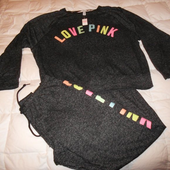 VS PINK SLEEPWEAR PANTS OUTFIT PAJAMA SET CLOTHES - Picture 4 of 10